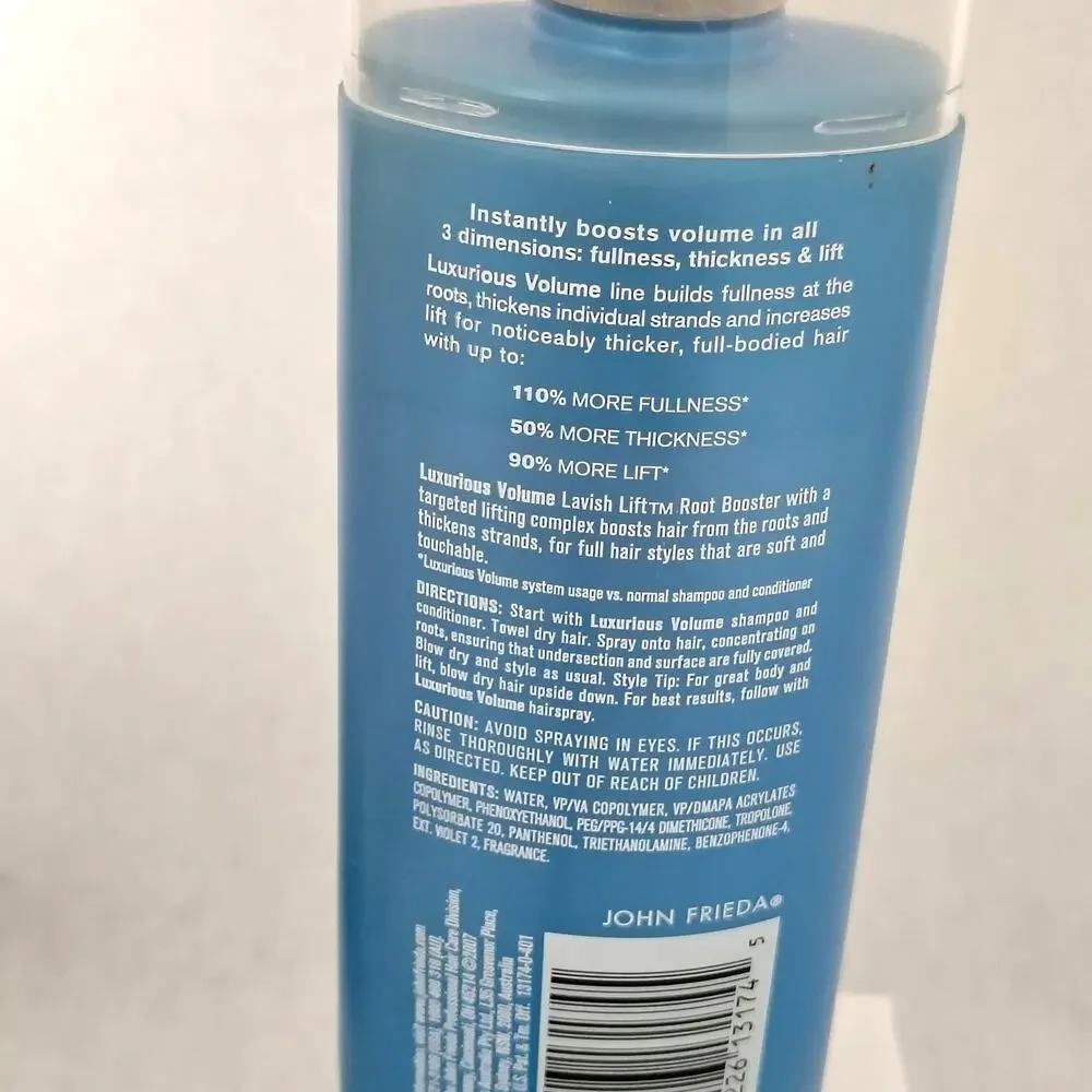 John Frieda Luxurious Volume Hair Spray 6.77 oz Lavish Lift Root Booster Discon.